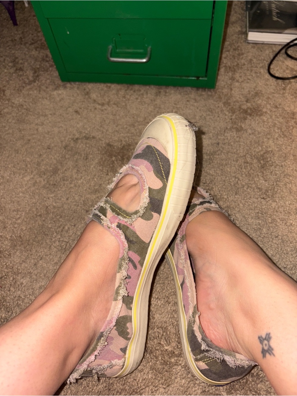 Keds Pink Camouflage Slip-On Flats